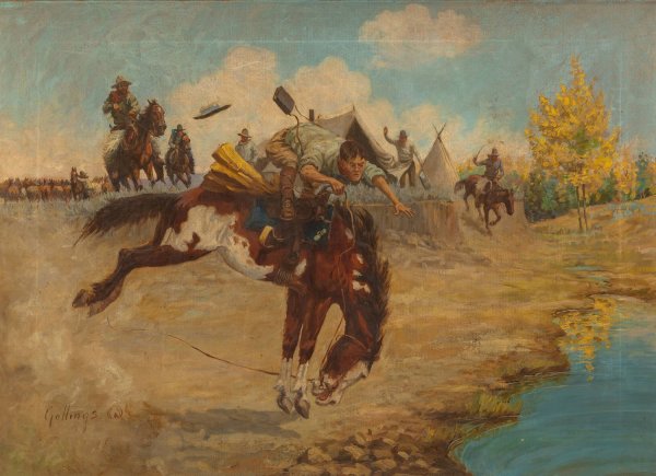 Gathering Local Color  by Elling William Gollings - Hand-Painted Oil Painting Reproduction