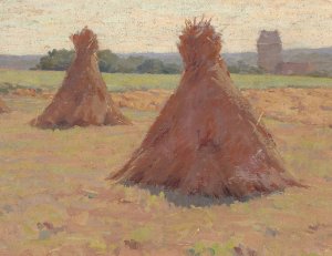 Haycocks, Brittany, France by Elmer Boyd Smith Oil Painting