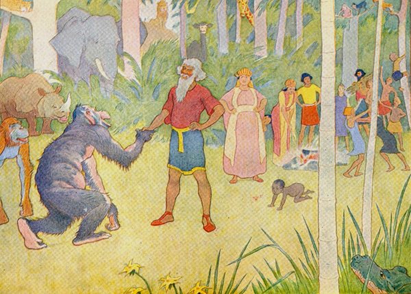 In the jungle by Elmer Boyd Smith - Hand-Painted Oil Painting Reproduction