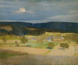 Dorf in der Sonne by Emanuel Baschny Oil Painting