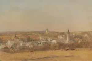 Grinzing in early spring by Emanuel Baschny Oil Painting