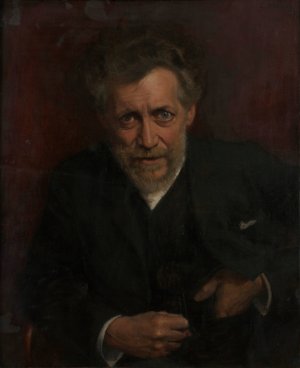Portrat Professor Edmund von Hellmer by Emanuel Baschny Oil Painting