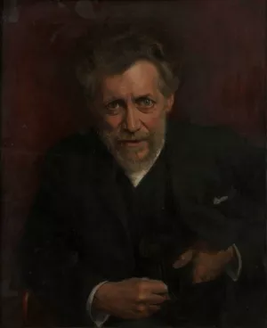 Portrat Professor Edmund von Hellmer by Emanuel Baschny Oil Painting