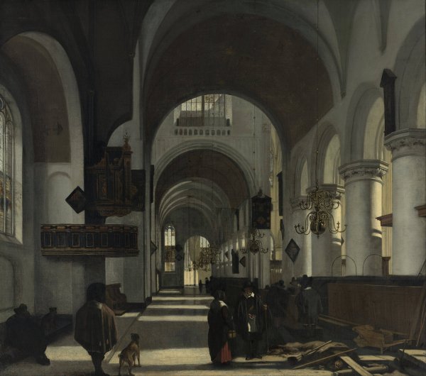 Interior of a Church  by Emanuel De Witte - Hand-Painted Oil Painting Reproduction