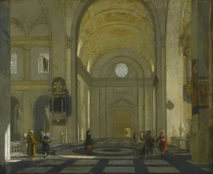 Interior of a Church by Emanuel De Witte Oil Painting