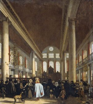 Interior of the Portuguese Synagogue in Amsterdam