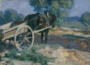 Der Karrengaul by Emanuel Franz Hegenbarth Oil Painting
