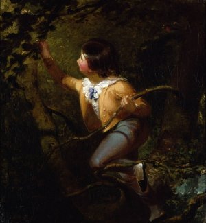 Bird Nesting by Emanuel Gottlieb Leutze Oil Painting