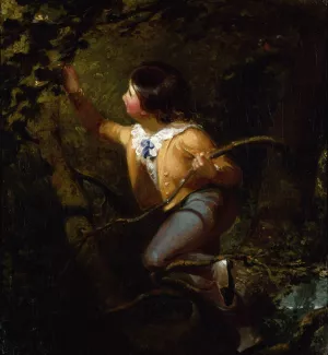 Bird Nesting by Emanuel Gottlieb Leutze Oil Painting