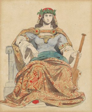 Female Deity by Emanuel Gottlieb Leutze Oil Painting