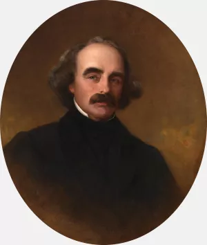 Nathaniel Hawthorne by Emanuel Gottlieb Leutze Oil Painting