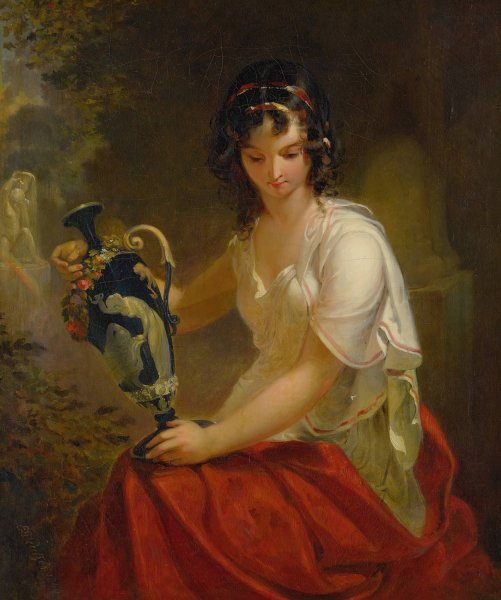 Nydia, The Blind Girl Of Pompeii  by Emanuel Gottlieb Leutze - Hand-Painted Oil Painting Reproduction