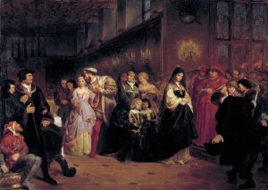 The Courtship of Anne Boleyn by Emanuel Gottlieb Leutze Oil Painting