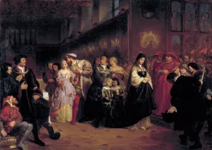 The Courtship of Anne Boleyn by Emanuel Gottlieb Leutze Oil Painting