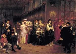 The Courtship of Anne Boleyn by Emanuel Gottlieb Leutze - Oil Painting Reproduction