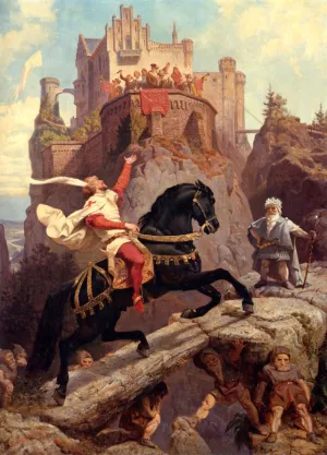 The Knight of Sayn and the Gnomes by Emanuel Gottlieb Leutze Oil Painting