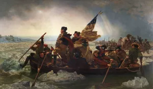 Washington Crossing the Delaware by Emanuel Gottlieb Leutze Oil Painting