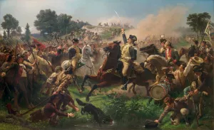 Washington Rallying the Troops at Monmouth painting by Emanuel Gottlieb Leutze