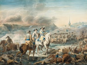 King Gustav II Adolf of Sweden at Wittstock by Emanuel Limnell Oil Painting