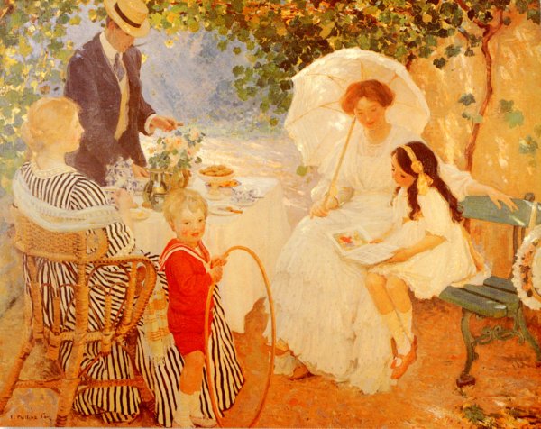 Main Product Photo of The Arbour Painting by Emanuel Phillips Fox