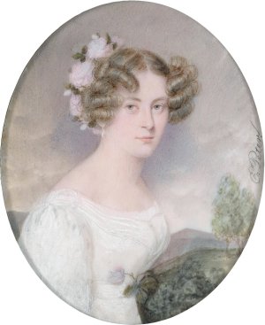 Bildnis einer jungen Frau mit Blumen im Haar by Emanuel Thomas Peter Oil Painting