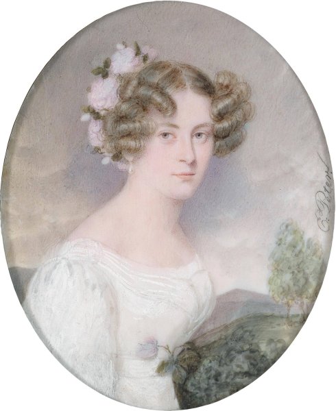 Bildnis einer jungen Frau mit Blumen im Haar by Emanuel Thomas Peter - Hand-Painted Oil Painting Reproduction