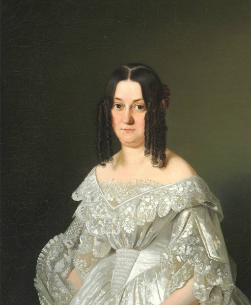 Portrait of Emilie Benzon by Emil Baerentzen - Hand-Painted Oil Painting Reproduction