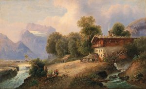 Bei Berchtesgaden by Emil Barbarini Oil Painting