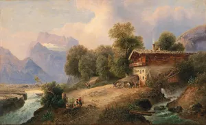 Bei Berchtesgaden Oil painting by Emil Barbarini