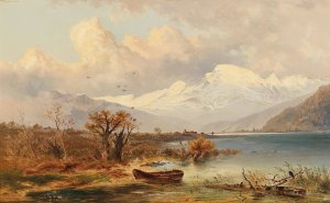Der Haider See by Emil Barbarini Oil Painting