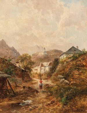 Dorf by Emil Barbarini Oil Painting