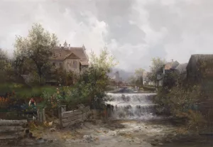 Motiv aus Zell an der Ybbs by Emil Barbarini Oil Painting