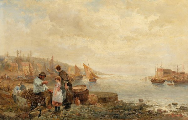 Motiv von der Westerschelde by Emil Barbarini - Hand-Painted Oil Painting Reproduction
