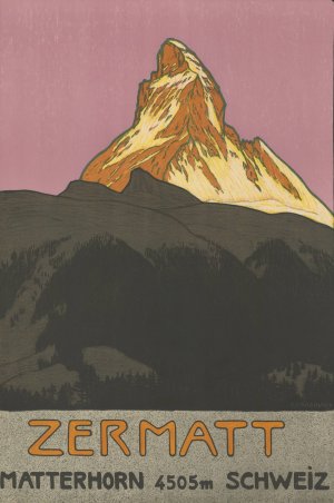 Zermatt, Matterhorn 4505m Schweiz by Emil Cardinaux Oil Painting