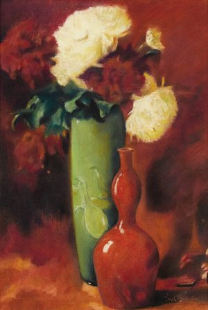 Bouquet of Flowers and Vases by Emil Carlsen Oil Painting