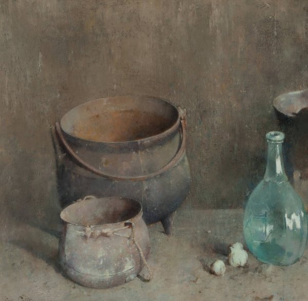 Hearthstone  by Emil Carlsen - Hand-Painted Oil Painting Reproduction