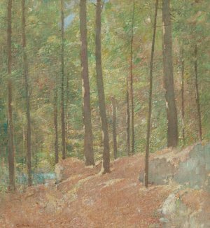 In the Pine Woods by Emil Carlsen Oil Painting