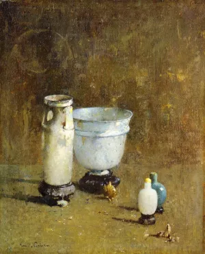 Jade and Ancient Glass by Emil Carlsen Oil Painting