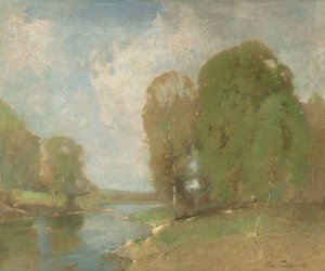Meadow Brook by Emil Carlsen Oil Painting