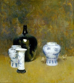 Oriental Jars by Emil Carlsen Oil Painting