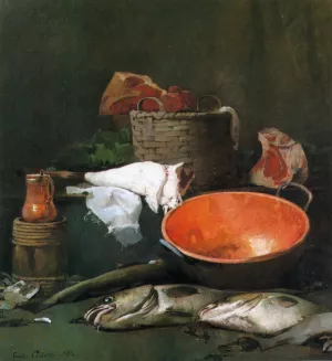 Still Life with Fish and Copper Bowl painting by Emil Carlsen