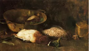 Still Life with Mallards and Copper Pots