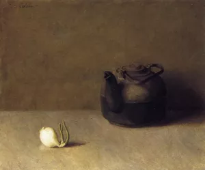 Still Life with Teapot and Onion by Emil Carlsen - Oil Painting Reproduction