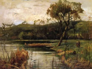 The River Bank by Emil Carlsen - Oil Painting Reproduction