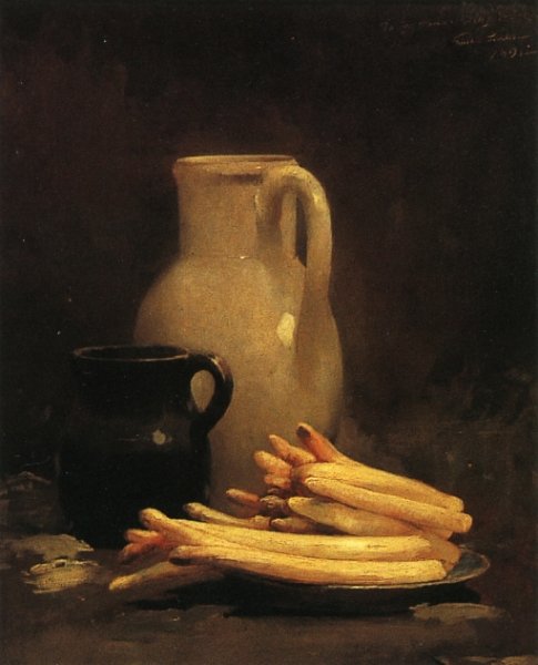 White Asparagus by Emil Carlsen - Hand-Painted Oil Painting Reproduction