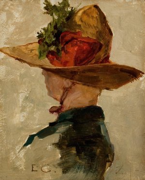 Woman with a Hat by Emil Carlsen Oil Painting