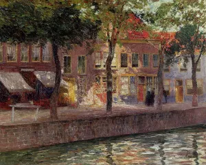 Canal in Zeeland by Emil Claus - Oil Painting Reproduction