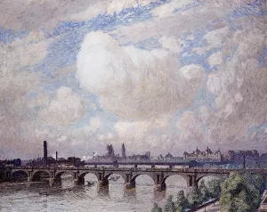 Waterloo Bridge in the Sun by Emil Claus Oil Painting