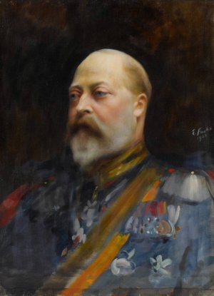 King Edward VII by Emil Fuchs Oil Painting