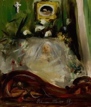 Queen Victoria Lying in State by Emil Fuchs Oil Painting
